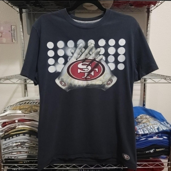 San Francisco 49ers Size M Black Nike Large Graphic Print t-shirt - Picture 1 of 4